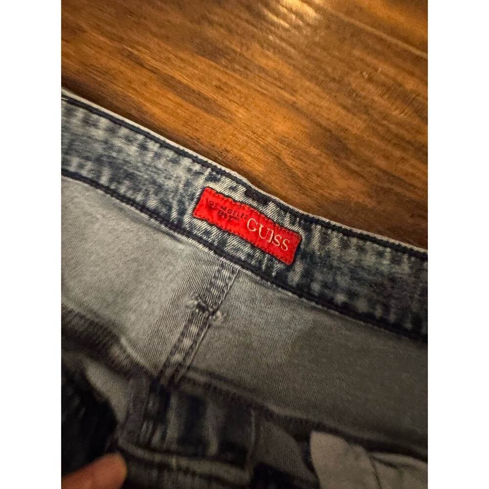 GUESS Jeans Mens 36x30 Mateo Cargo Pants Stretch Medium Wash Denim Blue NWT - Picture 9 of 13